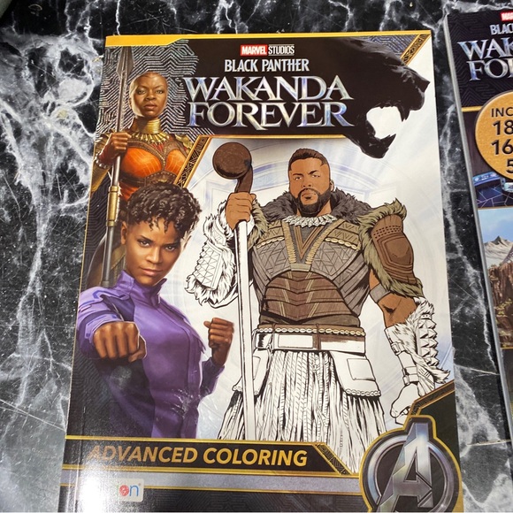 (2)DISNEY MARVEL Black Panther Wakanda Forever Advanced Coloring & Sticker Books - Picture 7 of 7